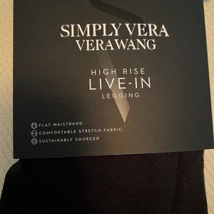 Simply Vera Wang NEW High Rise Leggings Black